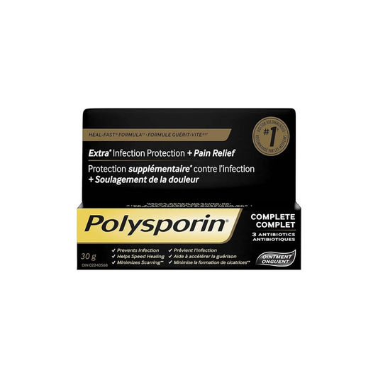 POLYSPORIN® COMPLETE Antibiotic Ointment Extra Infection Protection Pain Relief, 30 g