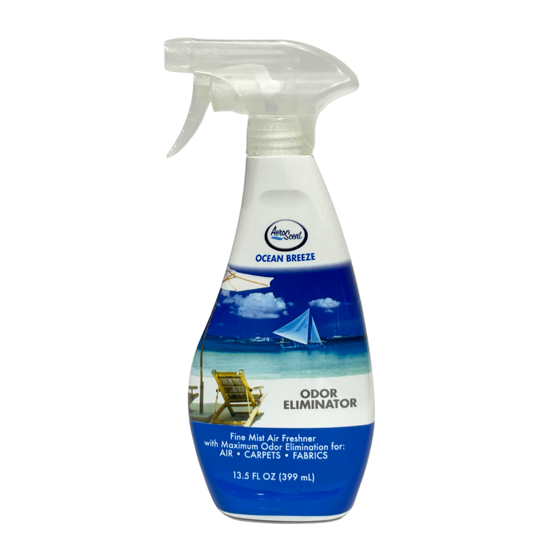 PURE BREEZE AREO SCENT SUPER ODOR KILLER FINE MIST AIR FRESHNER WITH MAXIMUM ODOR ELIMINATION FOR AIR, CARPETS, & FABRICS 399ML