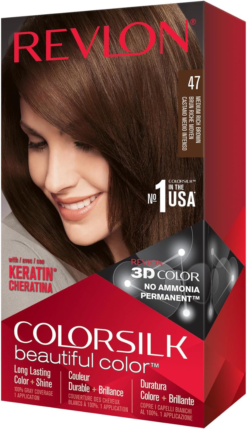 REVLON HAIR COLOUR  #47 MED RICH BROWN