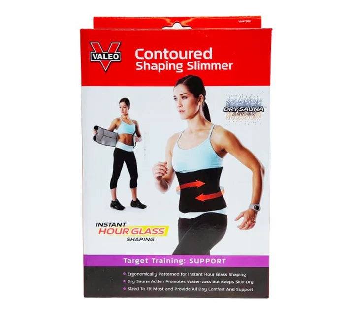 VALEO CONTOURED SHAPING SLIMMER INSTANT HOUR GLASS SHAPING DRY SAUNA ACTION PROMOTES WATER LOSS BUT KEEPS SKIN DRY ( GET A FLATTER MORE LEAN MID SECTION)