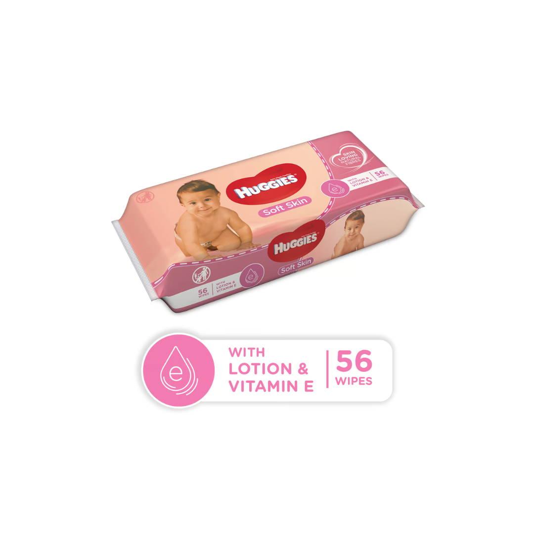 HUGGIES BABY WIPES SOFT SKIN 56 CT