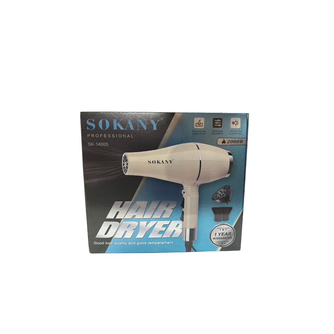 SOKANY PROFESSIONAL HAIR DRYER,2000 W, SK-140005