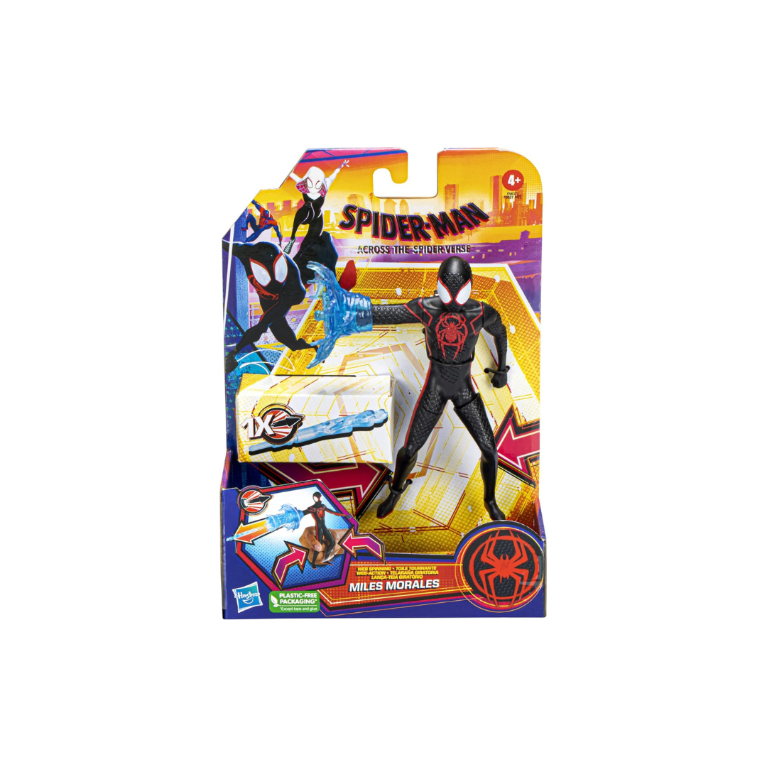 Marvel Spider-Man: Across The Spider-Verse Web Spinning Miles Morales Toy, 6-Inch-Scale Deluxe Action Figure, Toys for Kids Ages 4 and Up