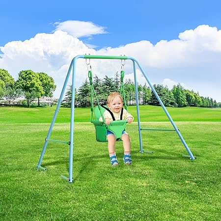 BACK YARD 2 IN 1 TODDLER SWING SET.