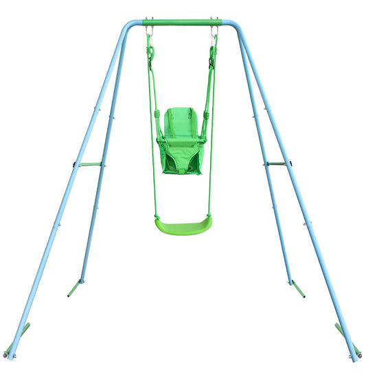 BACK YARD 2 IN 1 TODDLER SWING SET.