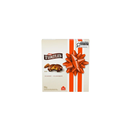 Turtles TURTLES Gift Box, Smooth Caramel, Crunchy Pecans, Rich Milk Chocolate, Great for Year Round Gift Giving, Gluten-Free, Made With Natural Flavours, Prepared in Canada, 150 g