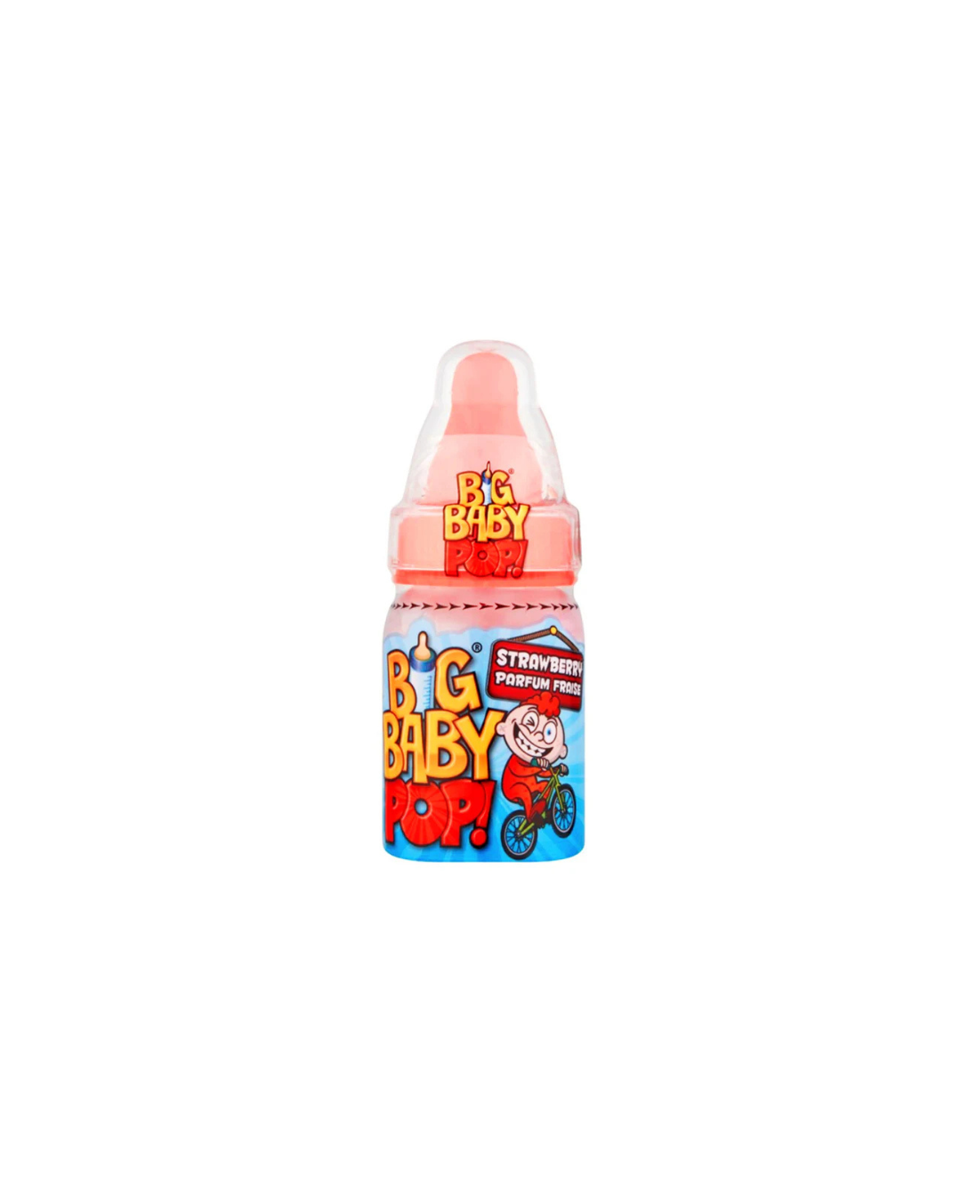 Big Baby Pop Bazooka Candy Strawberry, Black Currwent 32g