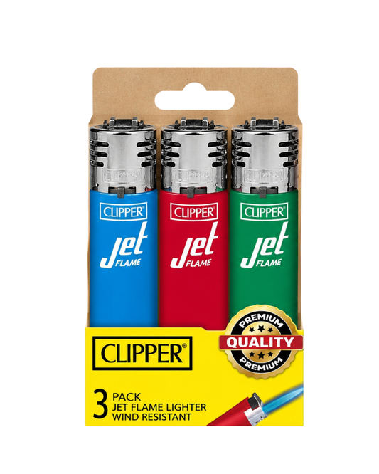 Clipper Torch Jet Flame Lighter – Wind Resistant 3pc