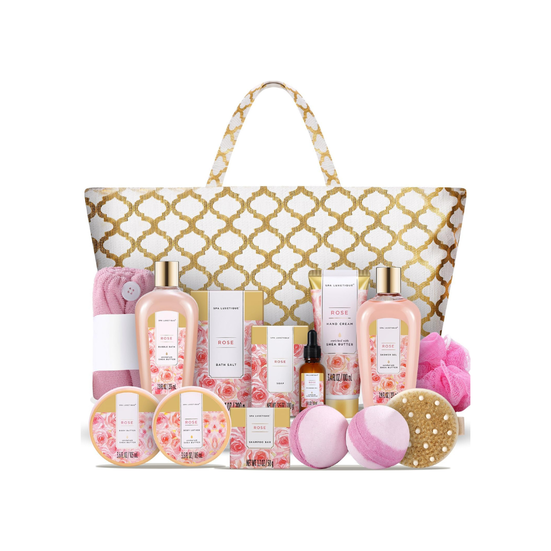 Spa Gift Set for Women - Pack of 15, including Essential Oil, Bubble Bath, Body Butter and more