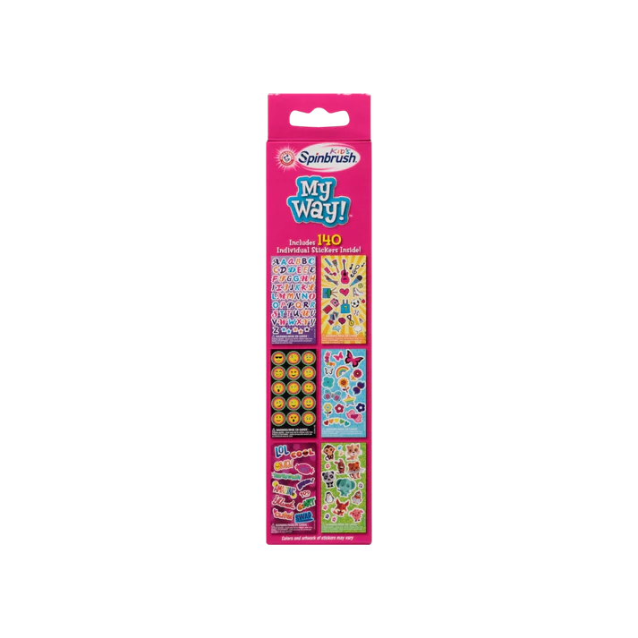 ARM & HAMMER SPINBRUSH FOR KIDS 140 STICKERS TO DECORATE YOUR BRUSH