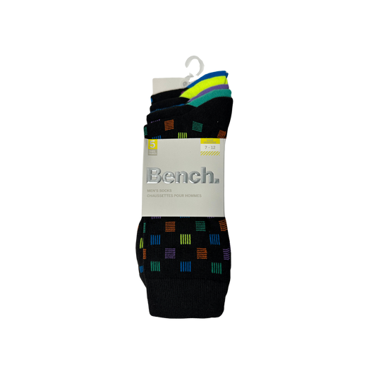 BENCH MEN'S CREW DRESS SOCKS 5 PAIRS