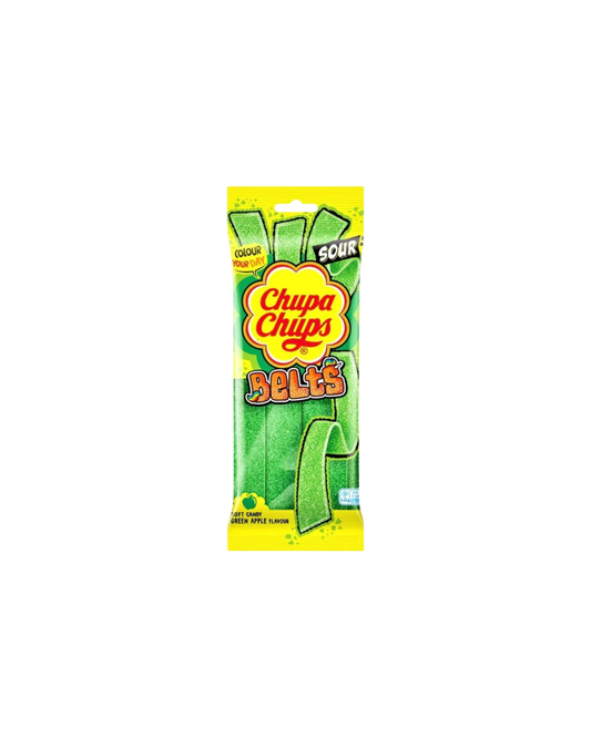 Chupa Chups Belts Green Apple,Flavor Soft Candy 90g