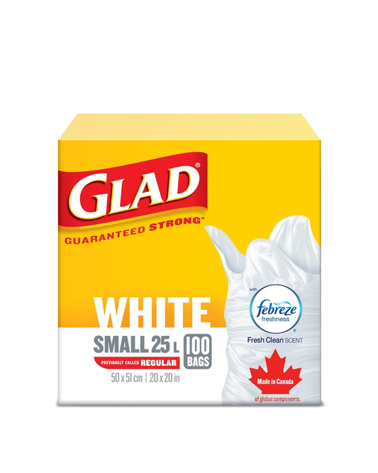 White Small 25L / 100 BAGS 50 X 50CM