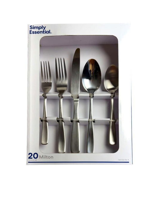 Simply Essential 20-Piece Milton Cutlery Set – Stainless Steel
