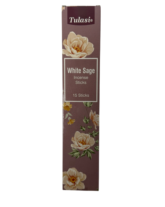 Tulasi White Sage Incense Sticks – 15 Sticks