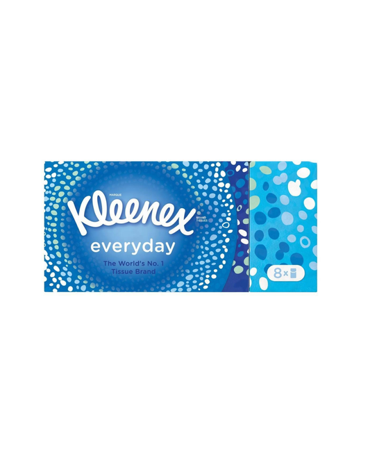 Kleenex Everyday Tissues – 8 Pocket Packs (9 Sheets Each)