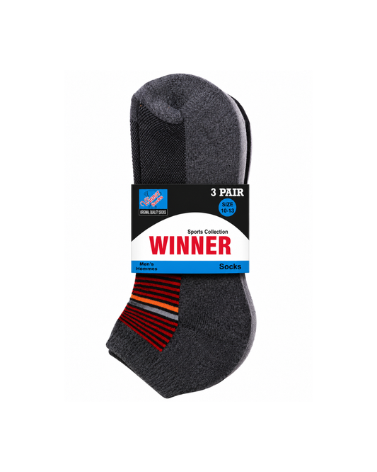 Winner Sports Collection Designer Socks for Men – 3 Pair Size 10-13