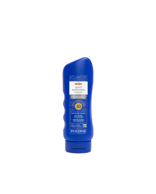 Meijer Sport Sunscreen Lotion SPF 30 | Broad Spectrum UVA/UVB Protection | Water Resistant (80 Minutes) | 236 mL