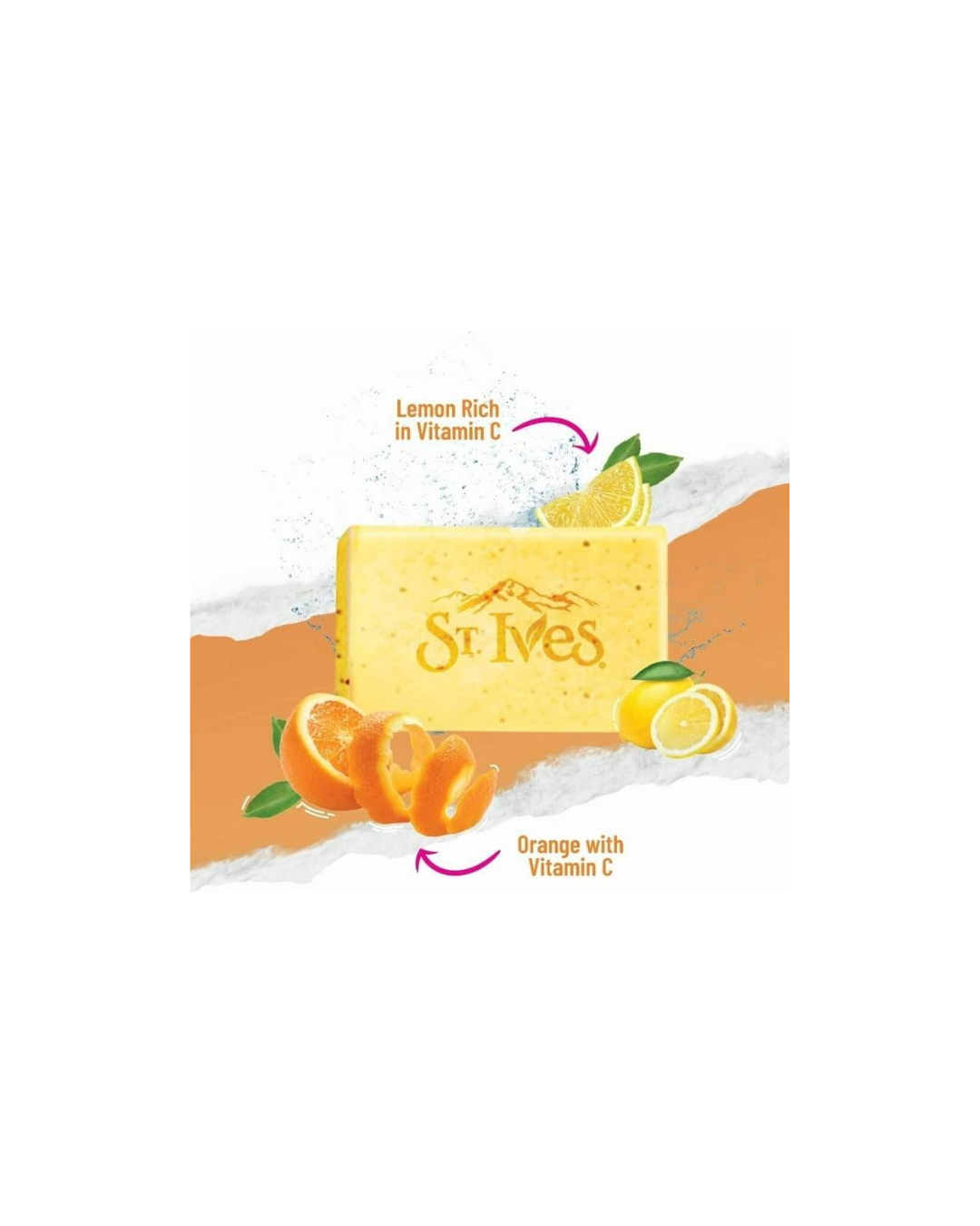 St. Ives Scrub Bar Soap with Vitamin C & Orange – Exfoliating Cleansing Single bar