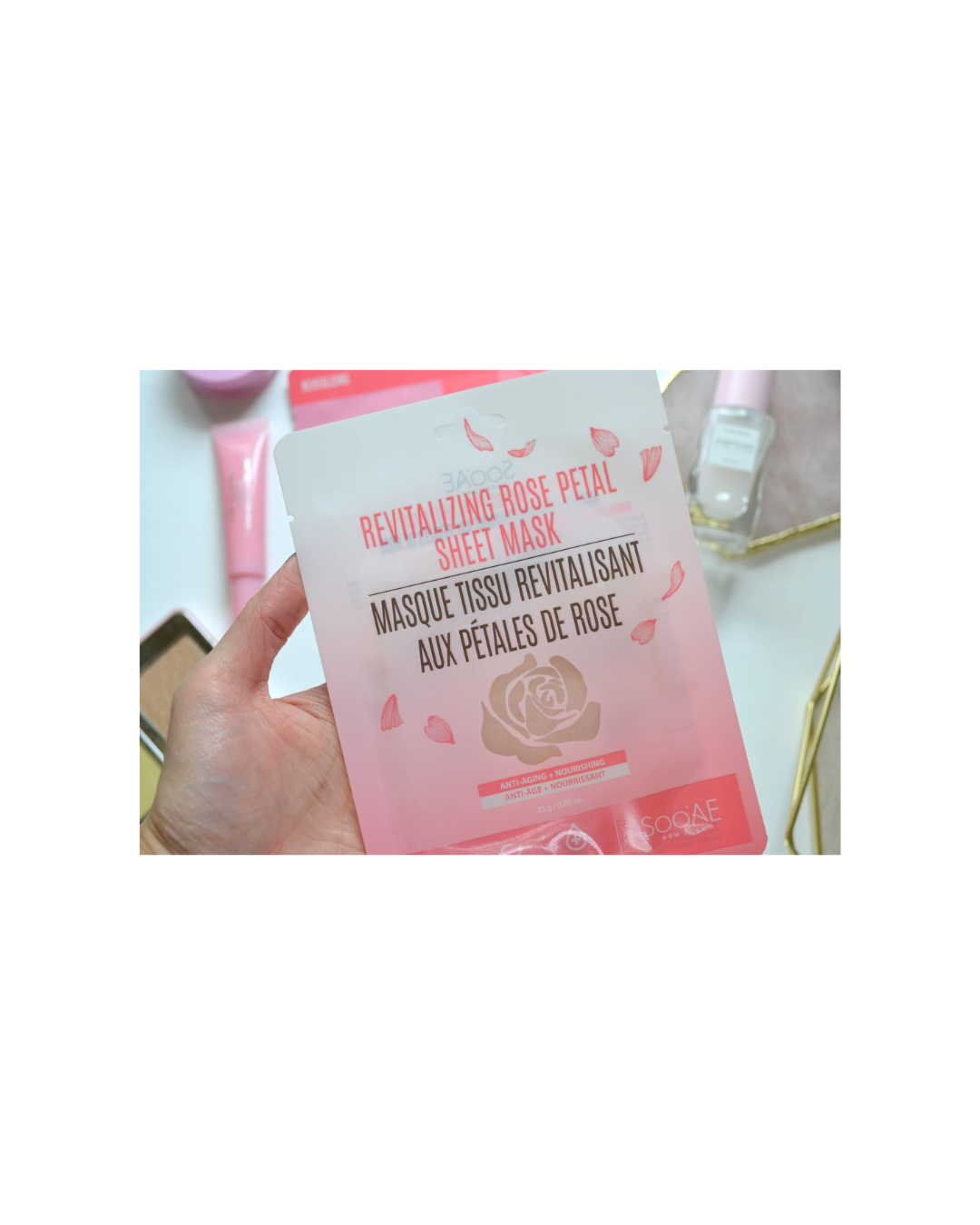 Soo'AE Revitalizing Rose Petal Sheet Mask 25g – Hydrating & Nourishing Facial Mask with Bulgarian Rose Water
