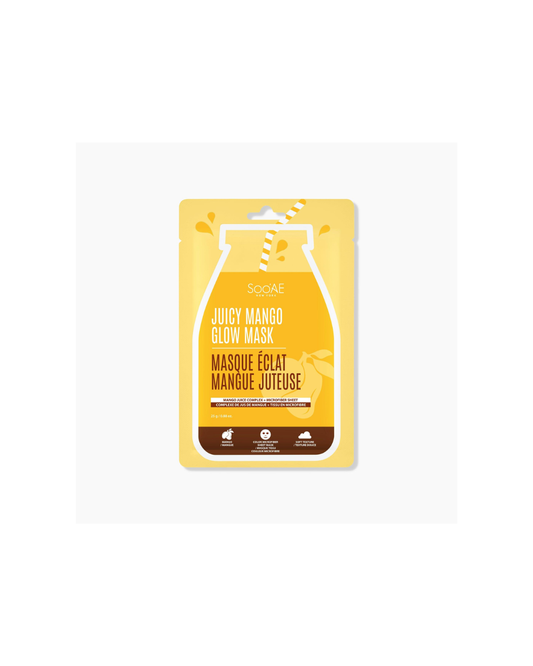 Soo'AE Juicy Mango Glow Mask 25g – Hydrating & Brightening Facial Sheet Mask with Mango Extract