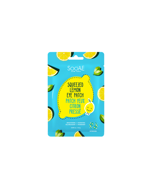 Soo'AE Squeezed Lemon Eye Patch 2.6g – Brightening & Hydrating Hydrogel Under Eye Mask with Lemon Extract