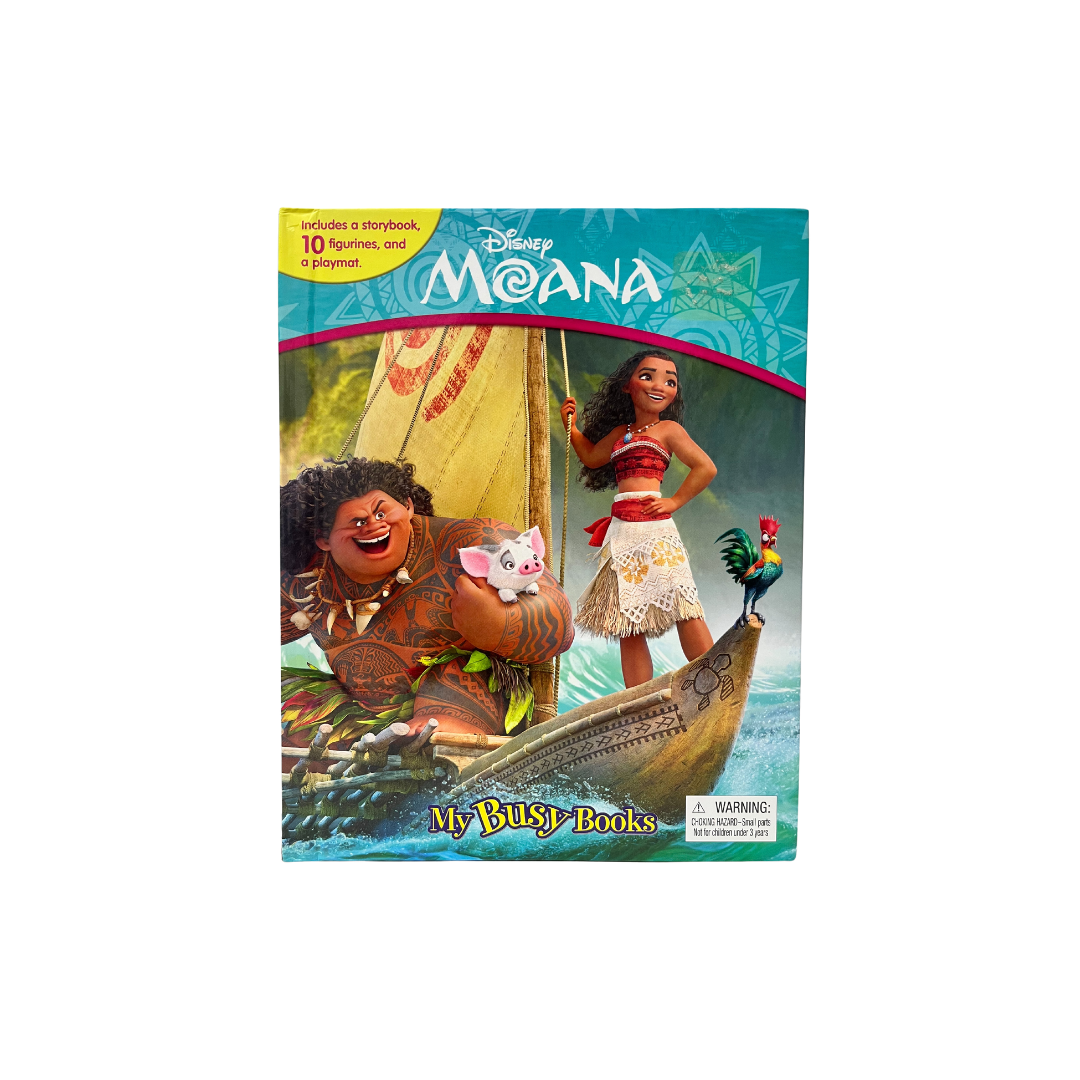 DISNEY BOOKS MOANA WITH MINI TOYS AND FULL GAME INSIDE