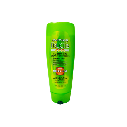 GARNIER FRUCTIS FORTIFYING CONDITIONER SLEEK & SHINE SMOOTHENS HAIR FOR LONG LASTING FRIZZ CONTROL