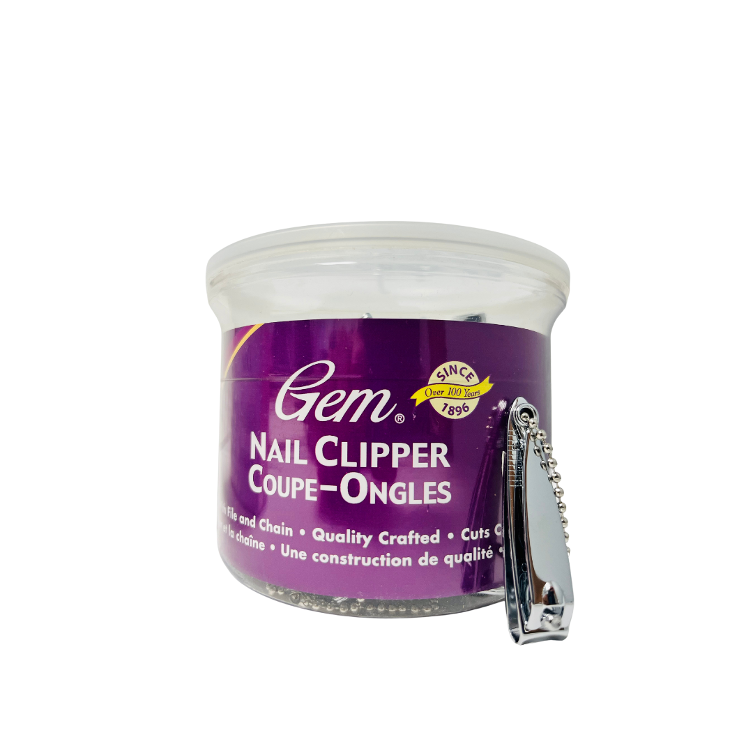 GEM NAIL CLIPPERS WITH FILE AND CHAIN QUALITY CRAFTED* CLEAN CUTS 1PC