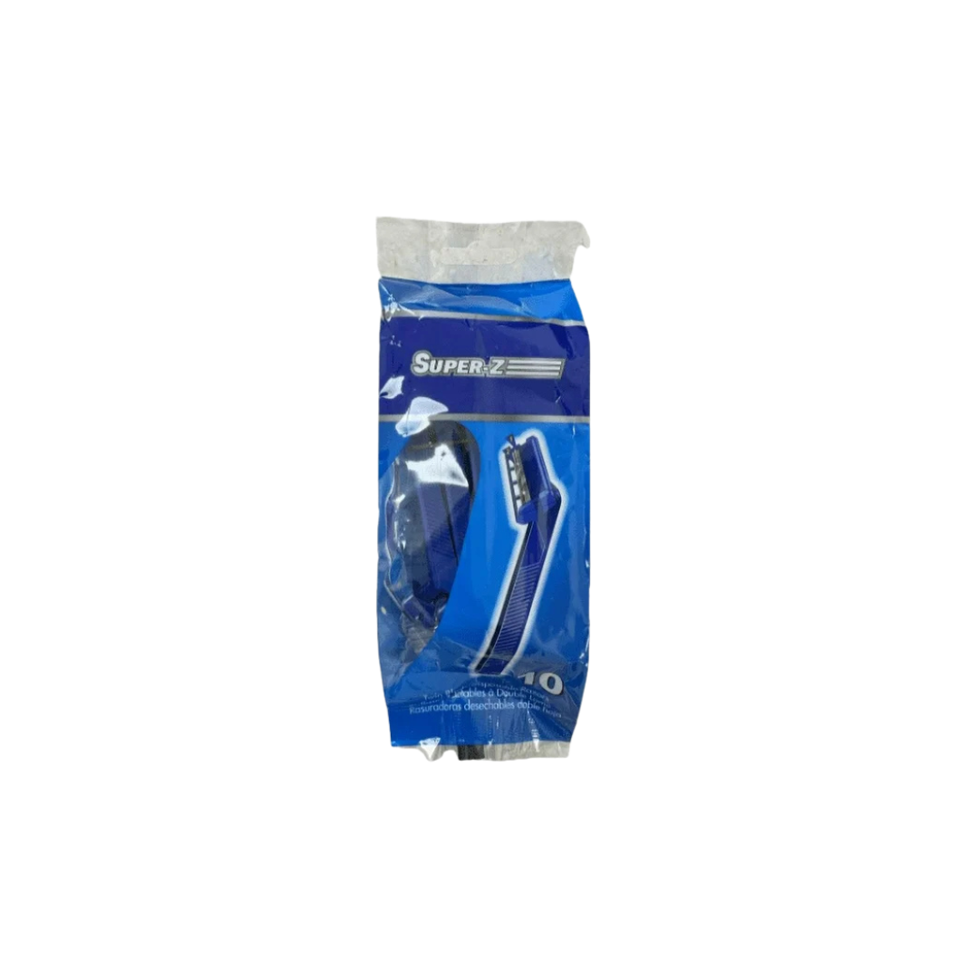 SUPER-Z TWIN BLADE DISPOSIBLE RAZOR 10 PACK
