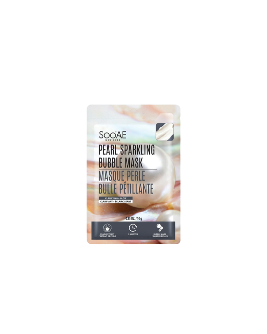 Soo'AE Pearl Sparkling Bubble Mask 10g – Clarifying & Glow-Boosting Oxygen Bubble Facial Mask with Pearl Extract
