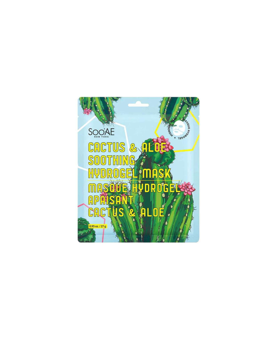 Soo'AE Cactus & Aloe Soothing Hydrogel Mask 27g – Hydrating & Calming Facial Mask for Soft, Refreshed Skin