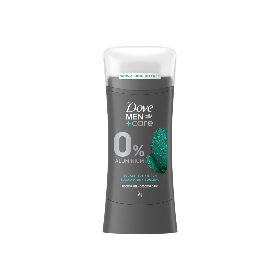 Dove Men +Care Deodorant 0% Aluminum Eucalyptus + Birch (74 g)