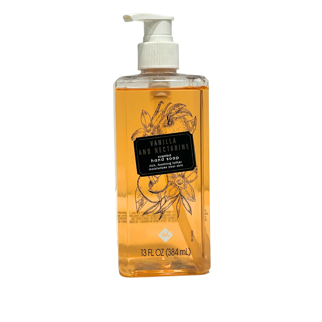 VANILLIA& NECTARINE SCENTED HAND SOAP RICH, FOAMING LATHER MOISTURIZES YOUR SKIN 384ML LUXTURY HAND SOAP MADE IN CANADA