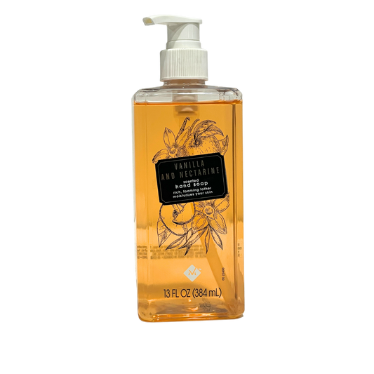 VANILLIA& NECTARINE SCENTED HAND SOAP RICH, FOAMING LATHER MOISTURIZES YOUR SKIN 384ML LUXTURY HAND SOAP MADE IN CANADA