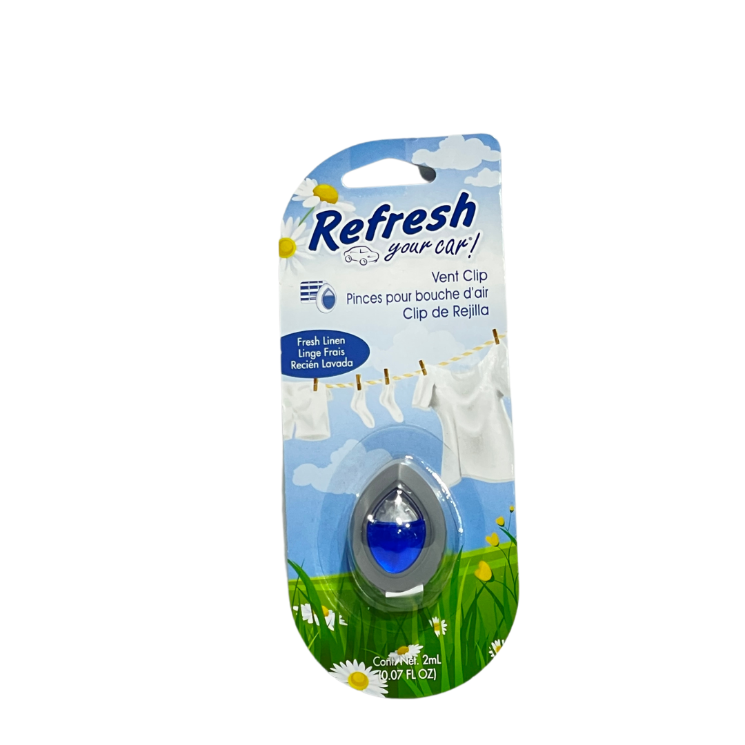 VENT CLIP AIR FRESHENER FRESH LINEN SCENT