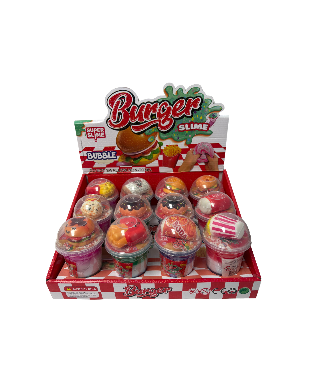 Burger Slime Toy in Cup – Assorted Designs