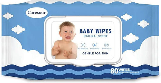 CARESOUR BABY WIPES GENTLE FOR SKIN 80 WIPES