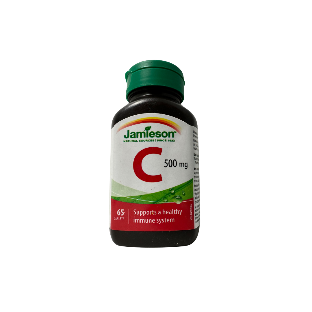 Jamieson Chewable Vitamin C 500 mg Juicy White Peach Flavour, 45 tablets Supports Immune Health, Strong Teeth and Bones.