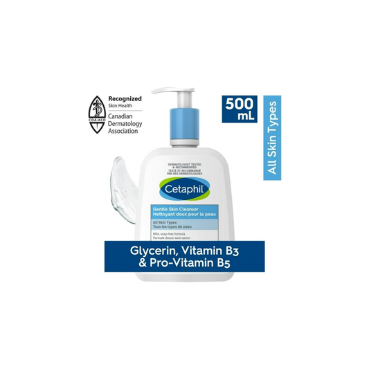 Cetaphil Gentle Skin Cleanser (500ml) - Hydrating Face Wash & Body Wash - Ideal for Sensitive, Dry Skin - Non-Irritating, Fragrance-Free and Dermatologist Recommended