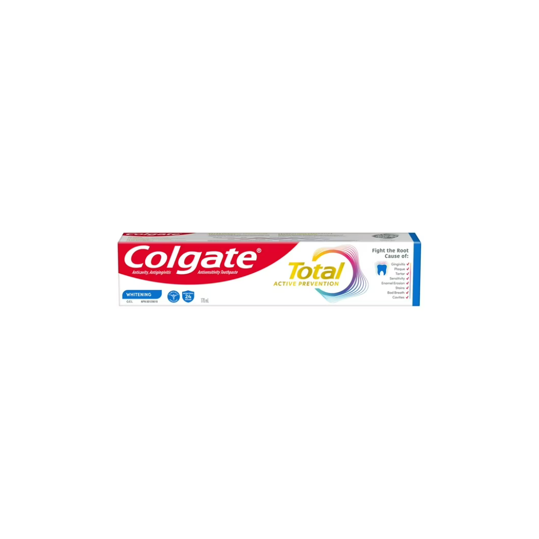 Colgate Total Active Prevention Whitening Toothpaste Gel 170 mL,
