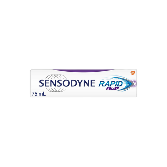 Sensodyne Rapid Relief Original Mint Toothpaste, Strengthens and Protects Sensitive Teeth, Original Mint 75 mL