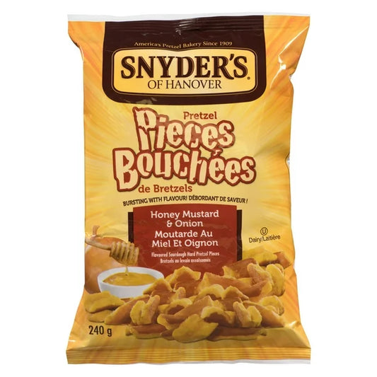 SNYDERS OF HANOVER PRETZELS HONEY MUSTARD 240G BAG