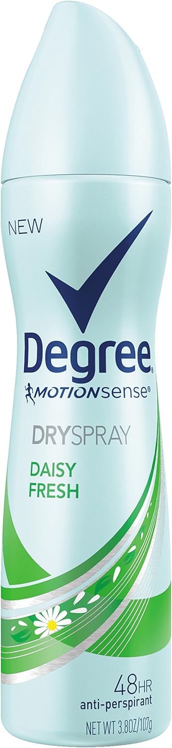 DEGREE LADIES BODY SPRAY DAISY FRESH SCENT 107G 48 HOUR PROTECTION MADE IN CANADA