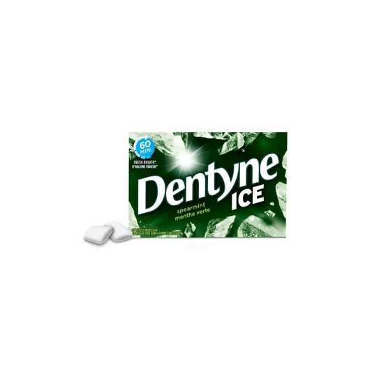 Dentyne Ice, Spearmint Sugarfree Gum, Dentyne Ice Spearmint: Fresh breath, 60 mins!