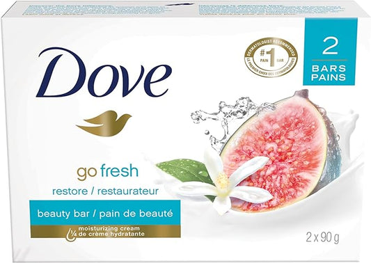 DOVE BAR SOAP TWIN PACK GO FRESH RESTORE BEAUTY BAR MOISTURIZING