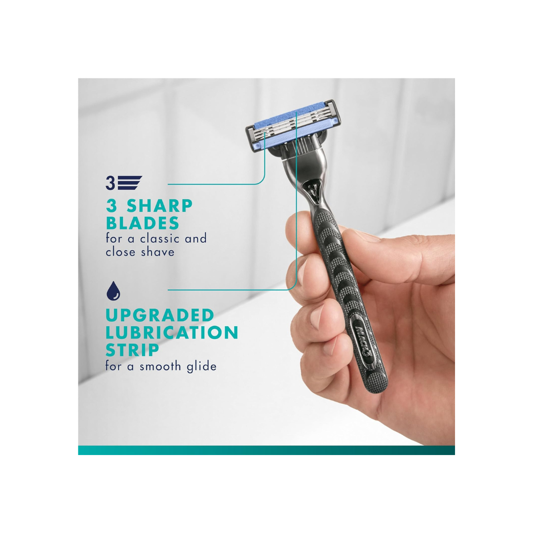 Gillette Mach3 Men's Razor Blades, 8 Blade Refills