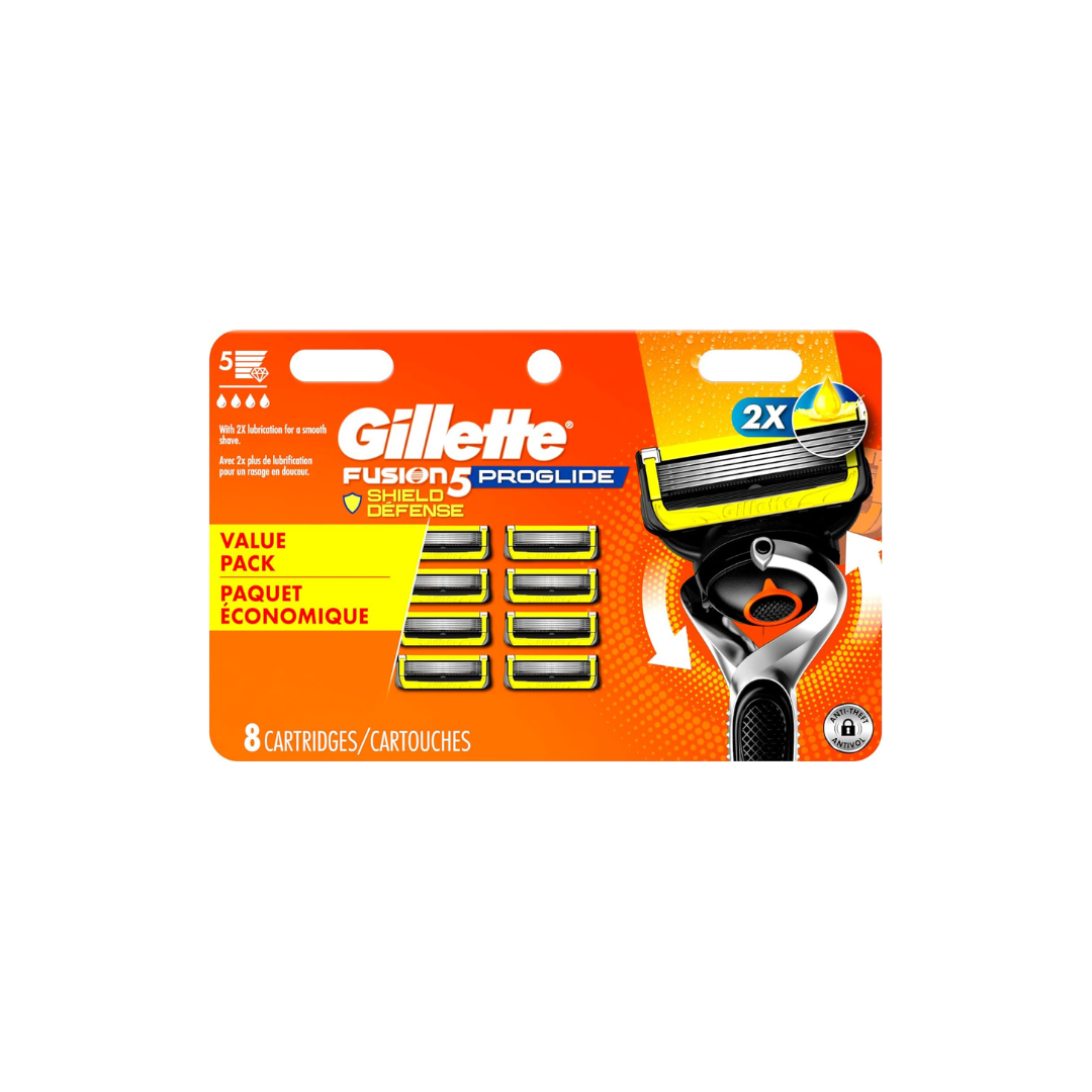 Gillette Fusion5 ProGlide Shield Razor Cartridges for Men with FlexBall Razor Handle for Incredible Shaving Comfort and a Close Shave, 8 Razor Refills