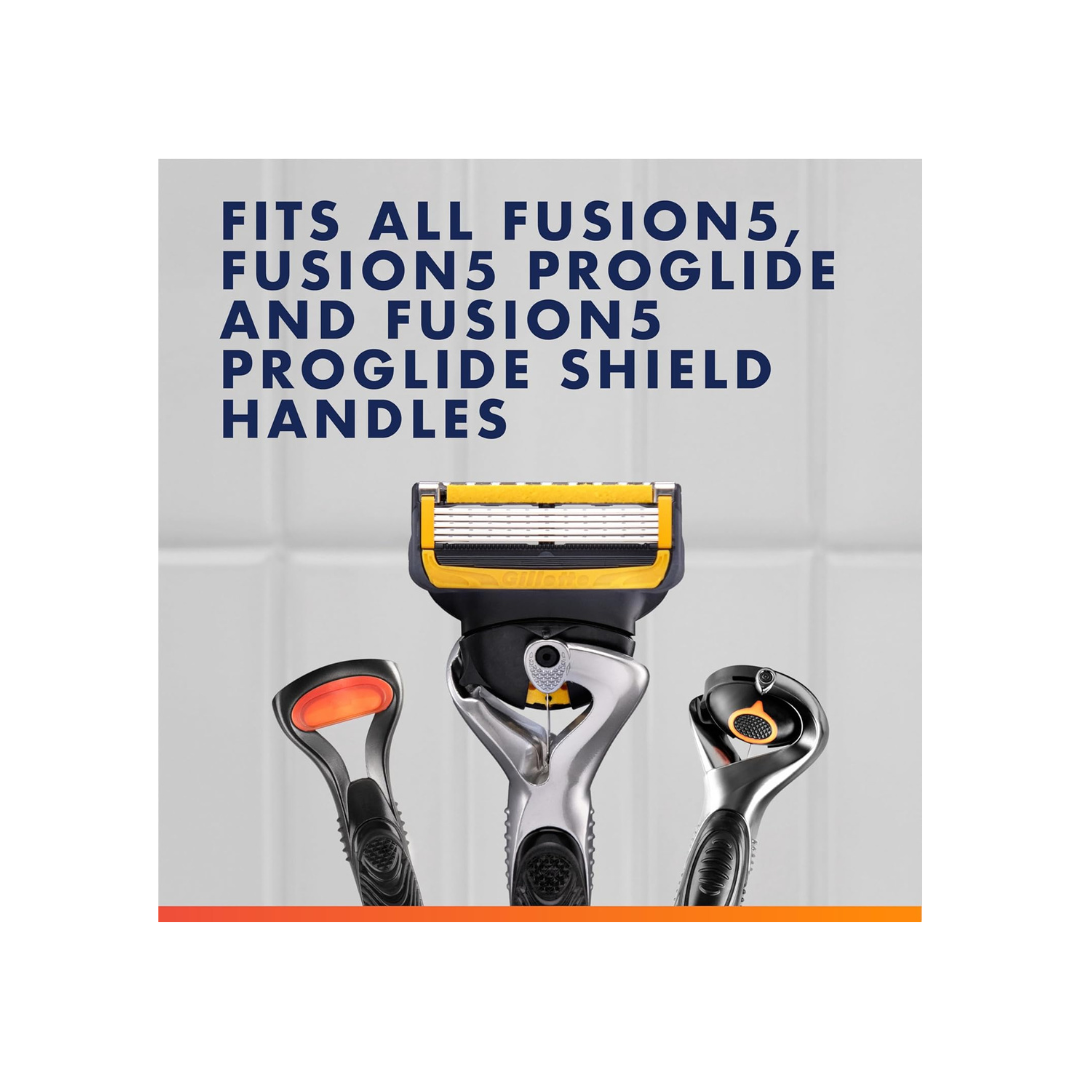 Gillette Fusion5 ProGlide Shield Razor Cartridges for Men with FlexBall Razor Handle for Incredible Shaving Comfort and a Close Shave, 8 Razor Refills