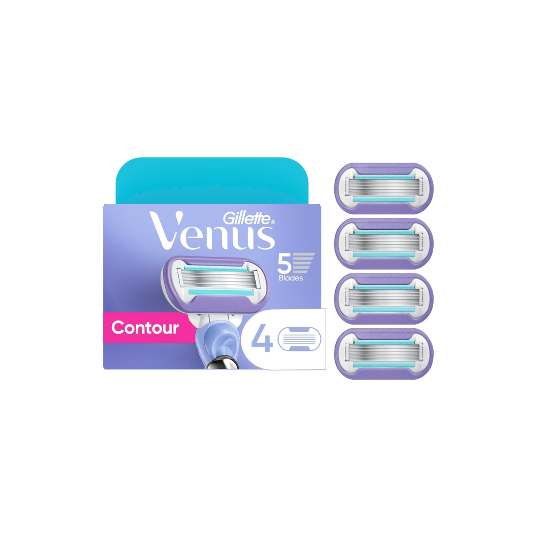 Gillette Venus Deluxe Smooth Swirl Women's Razor Blade Refills, 4CT